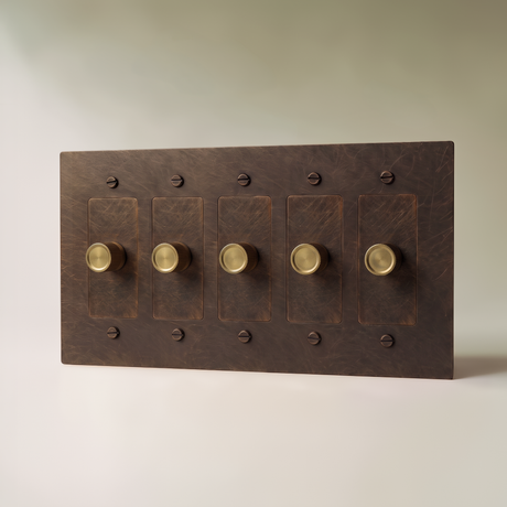 The Brass Dimmer Switch (1 to 5 Gang)