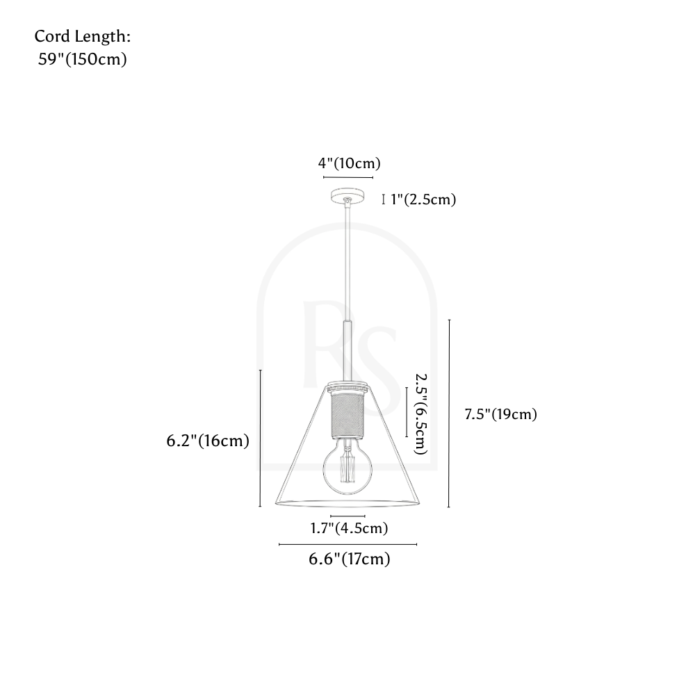 Zafiris Pendant Light line drawing 4