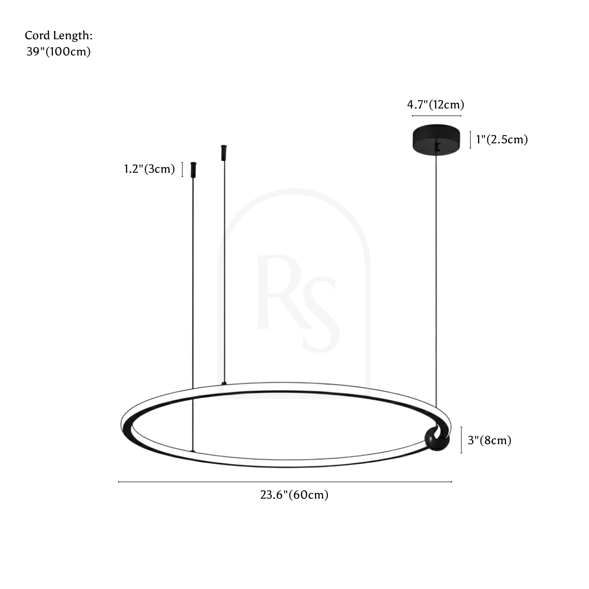 Frilo Chandelier line drawing 2