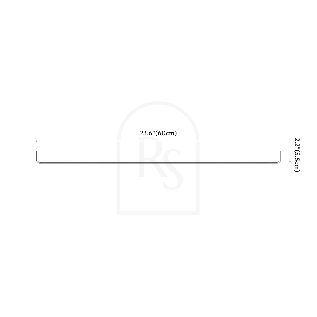 Neiro Ceiling Light line drawing 1