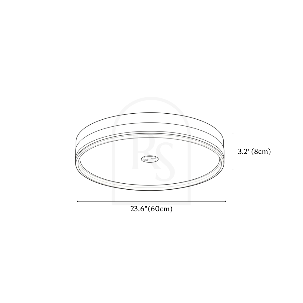 Aven Ceiling Light line drawing 2