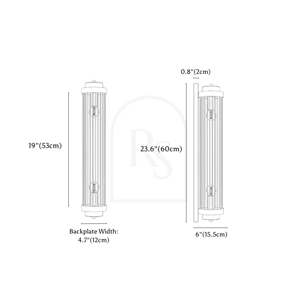 Luxor Wall Lamp line drawing 2
