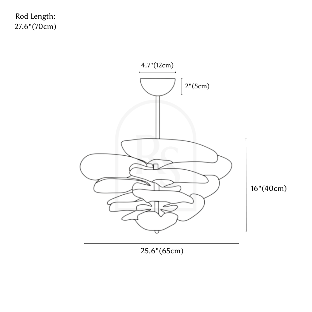 Aerlis Chandelier line drawing 2