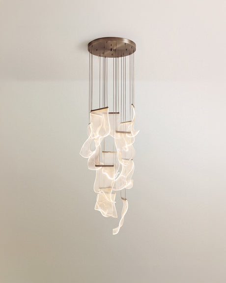 Sheets Chandelier (Round Ceiling Mount)