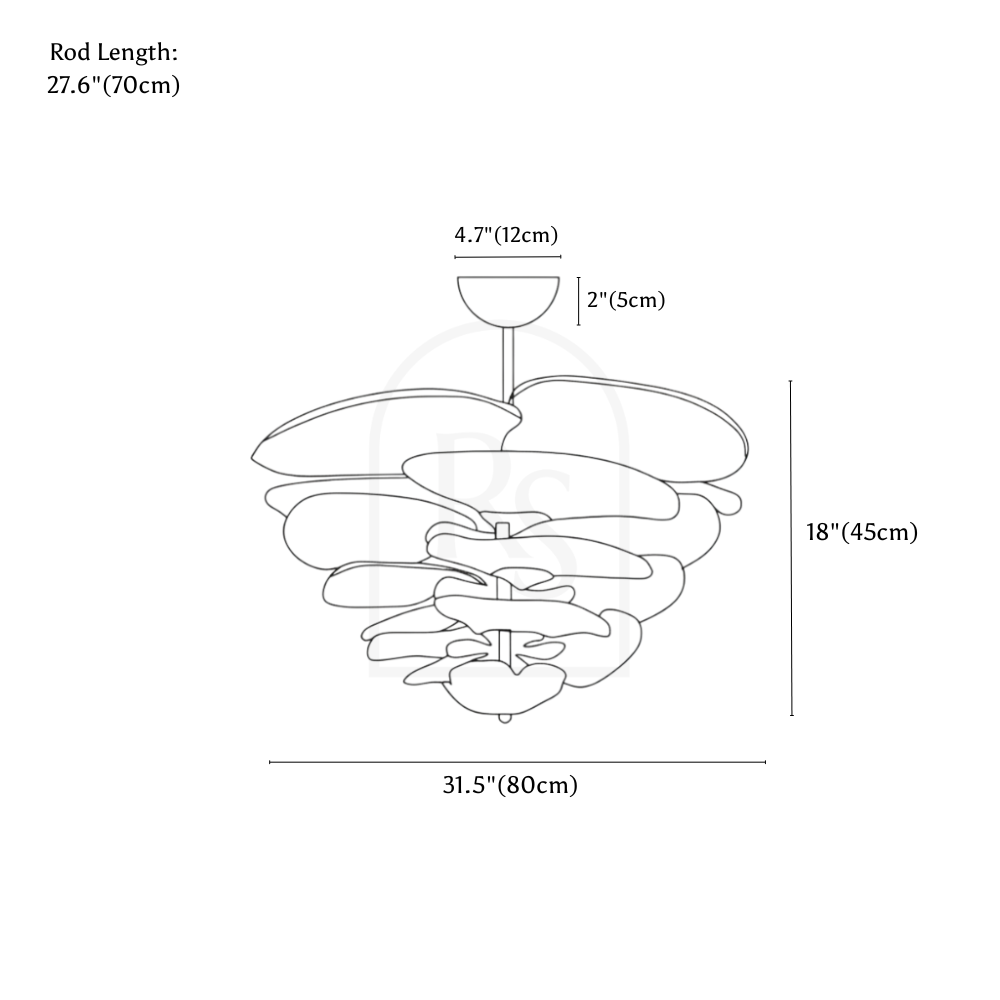 Aerlis Chandelier line drawing 3