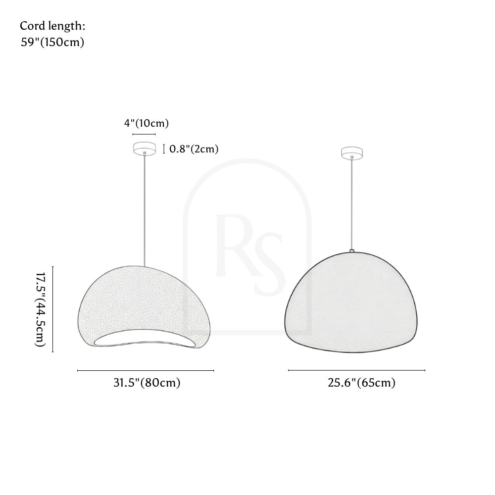 Lámpara colgante Shibui arena line drawing 5