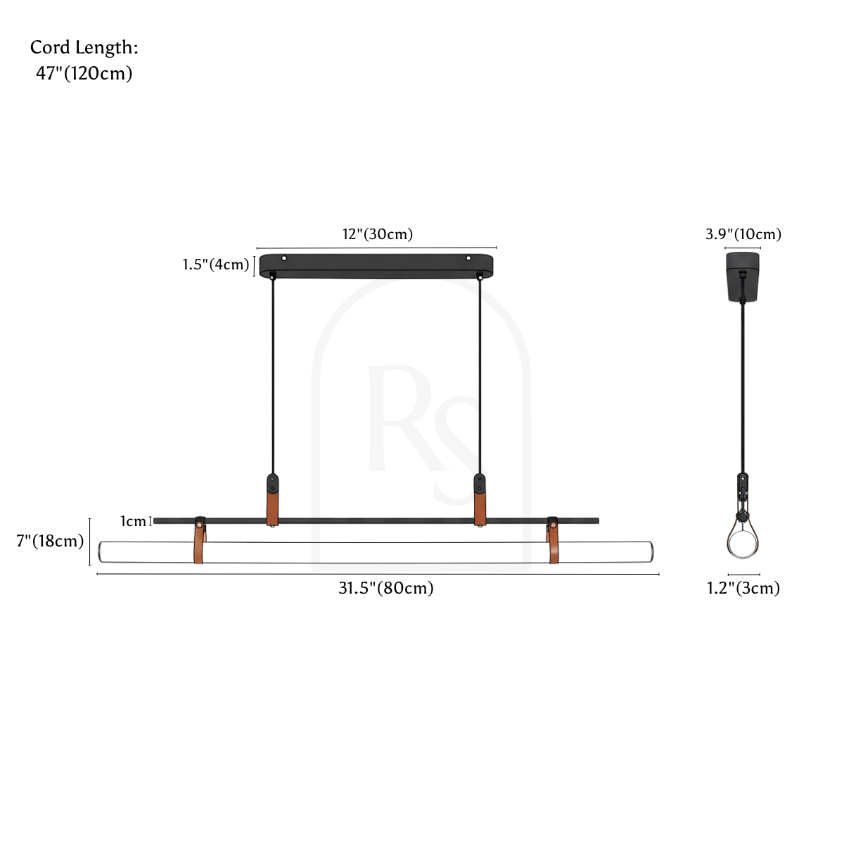 Solin Chandelier line drawing 1