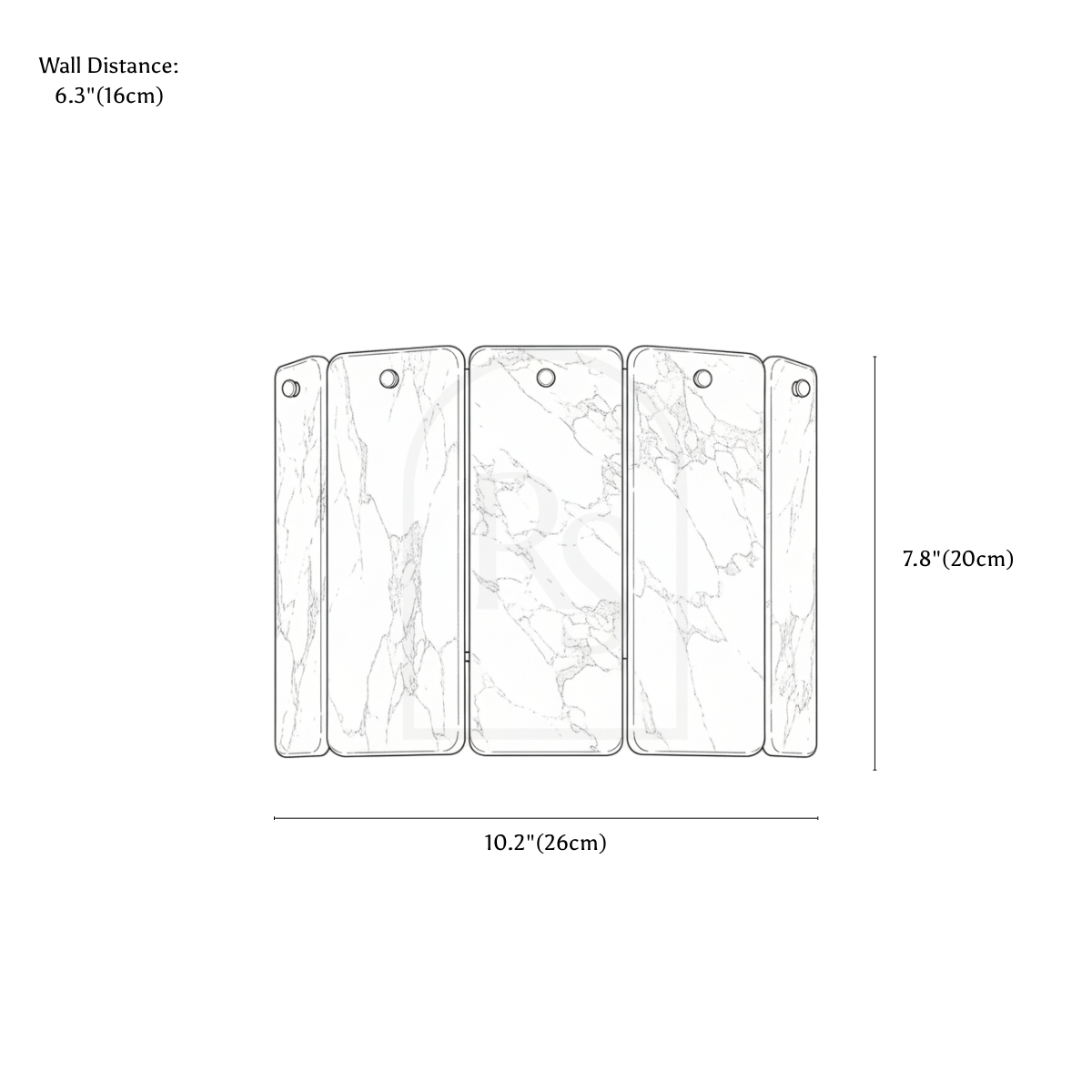 Rigal Wall Lamp line drawing 1