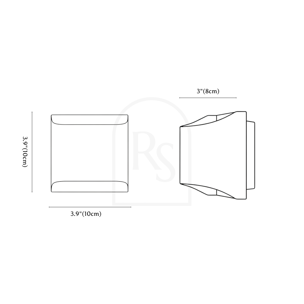 Ceres Wall Lamp line drawing 1