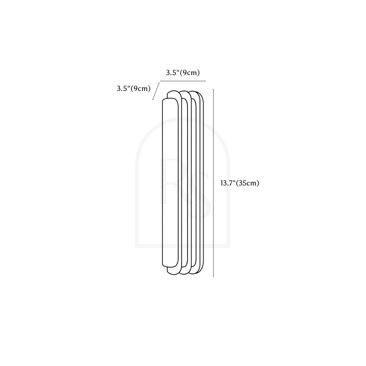 Acrove Wall Lamp line drawing 1