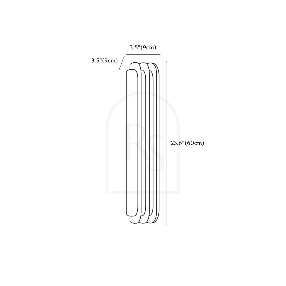 Acrove Wall Lamp line drawing 2