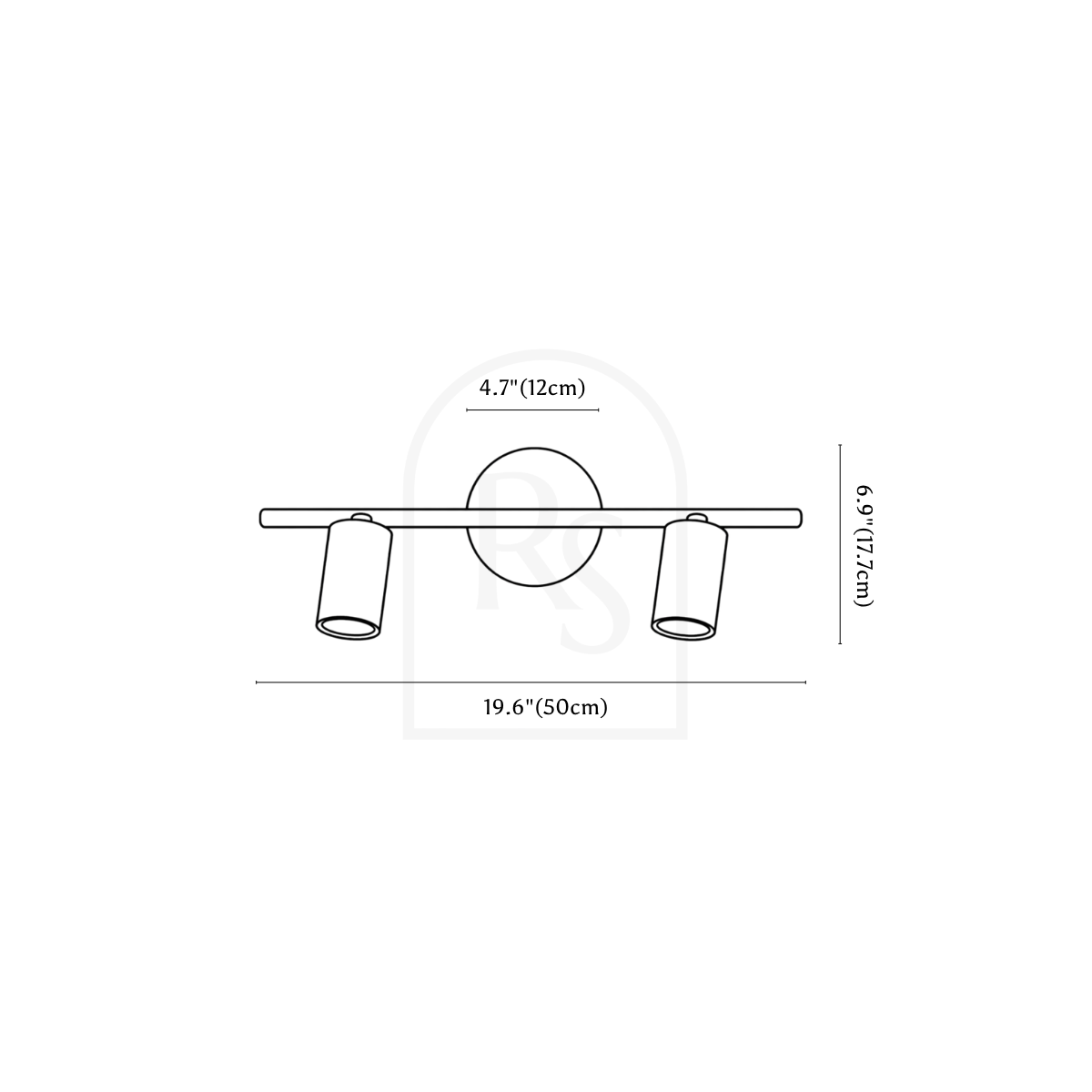 Aerisyn Wall Lamp line drawing 1