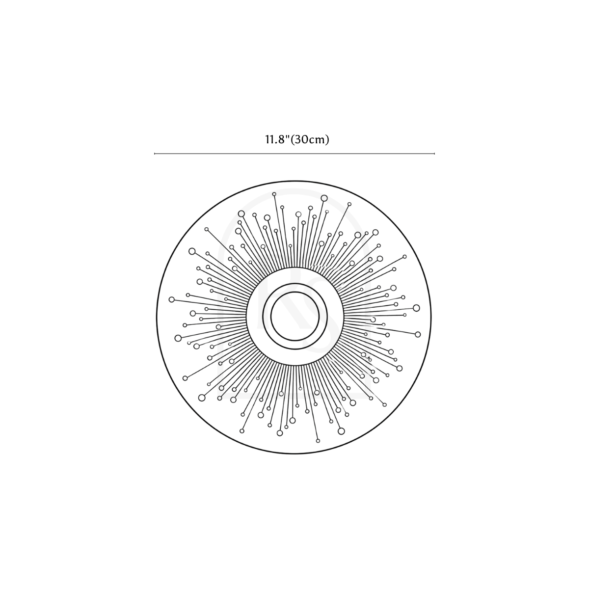 Agula Wall Lamp line drawing 3