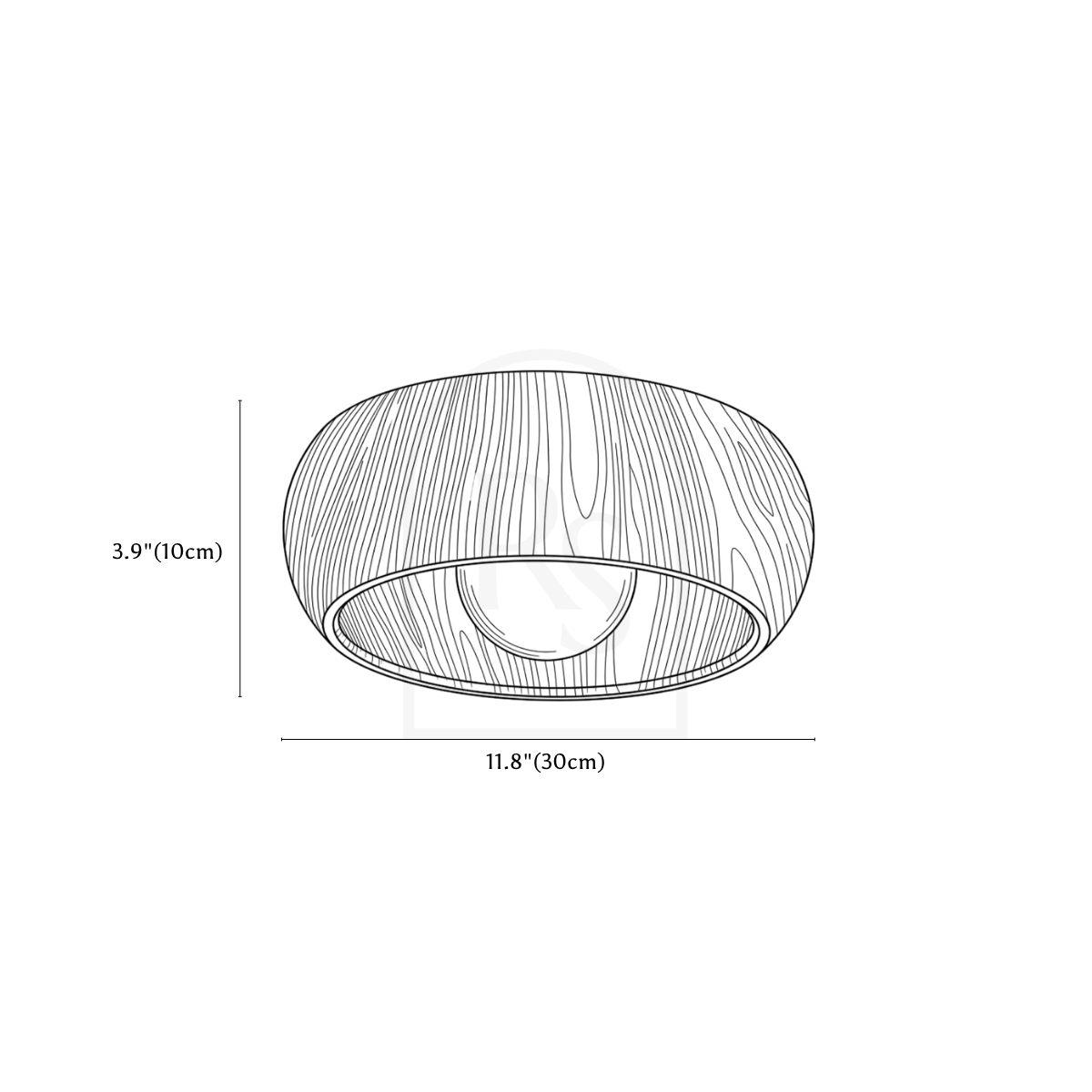 Aiko Ceiling Light line drawing 1