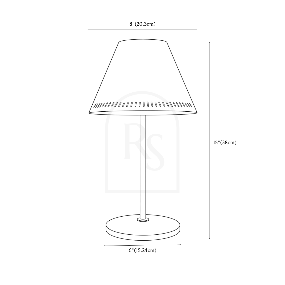 Aksel Table Lamp line drawing 1