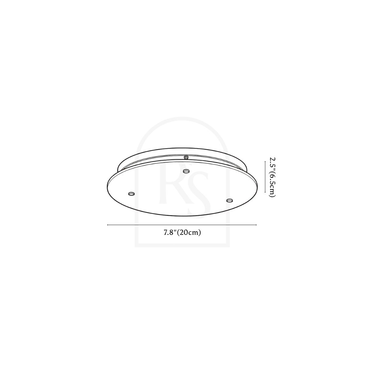 Albero Ceiling Light line drawing 1