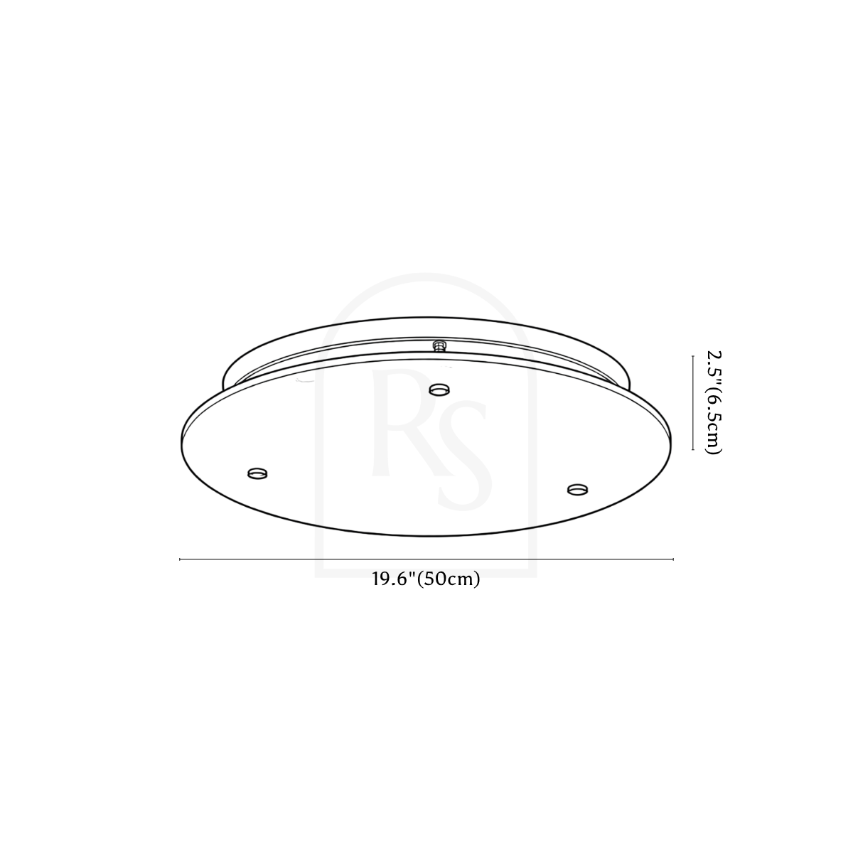 Albero Ceiling Light line drawing 4