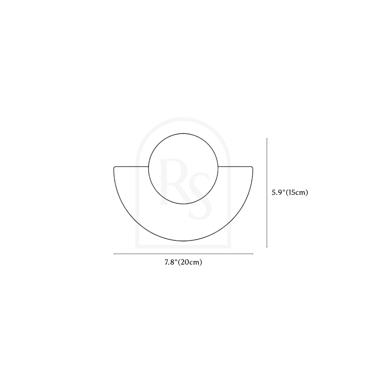 Albus Wall Lamp line drawing 1