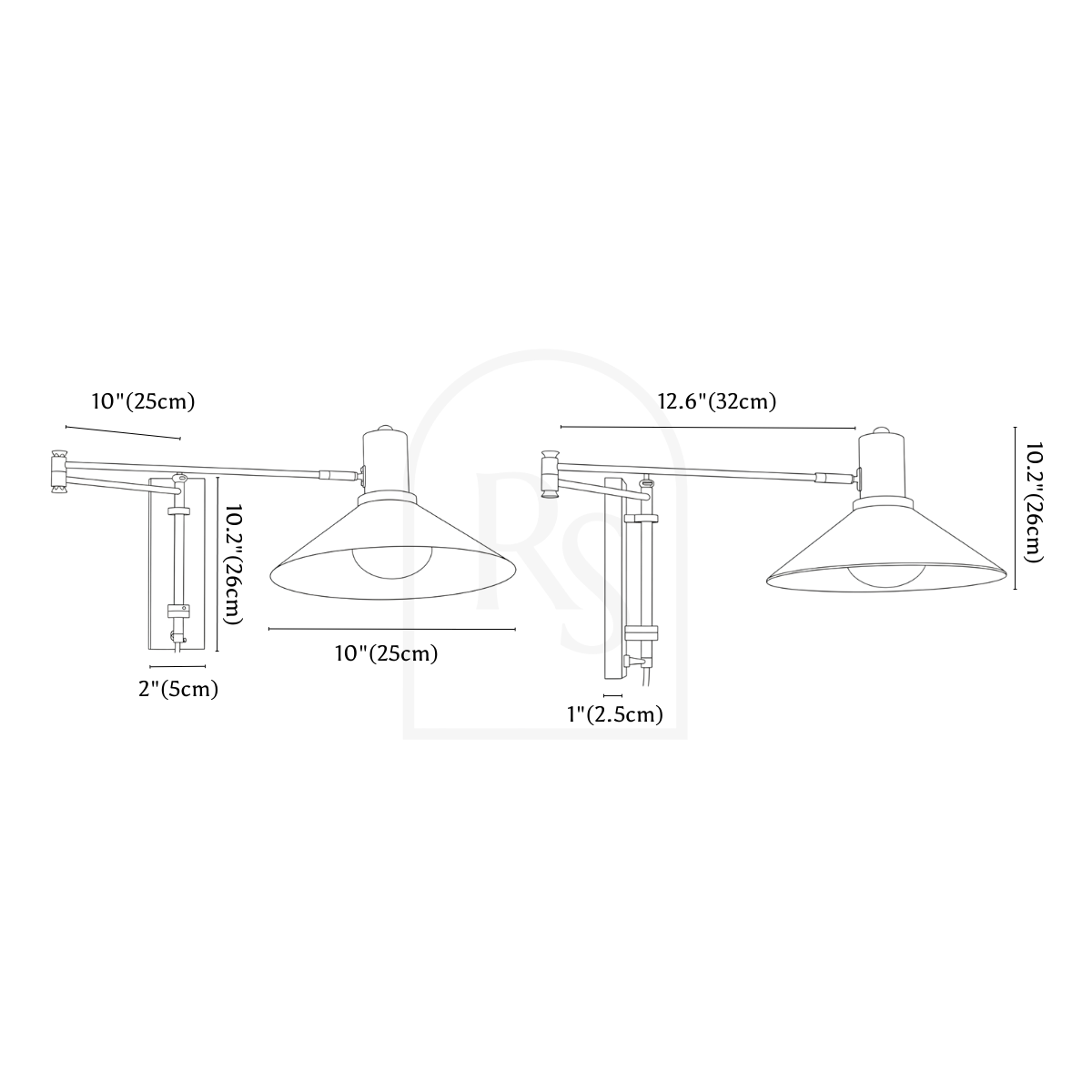 Allen Wall Lamp line drawing 1