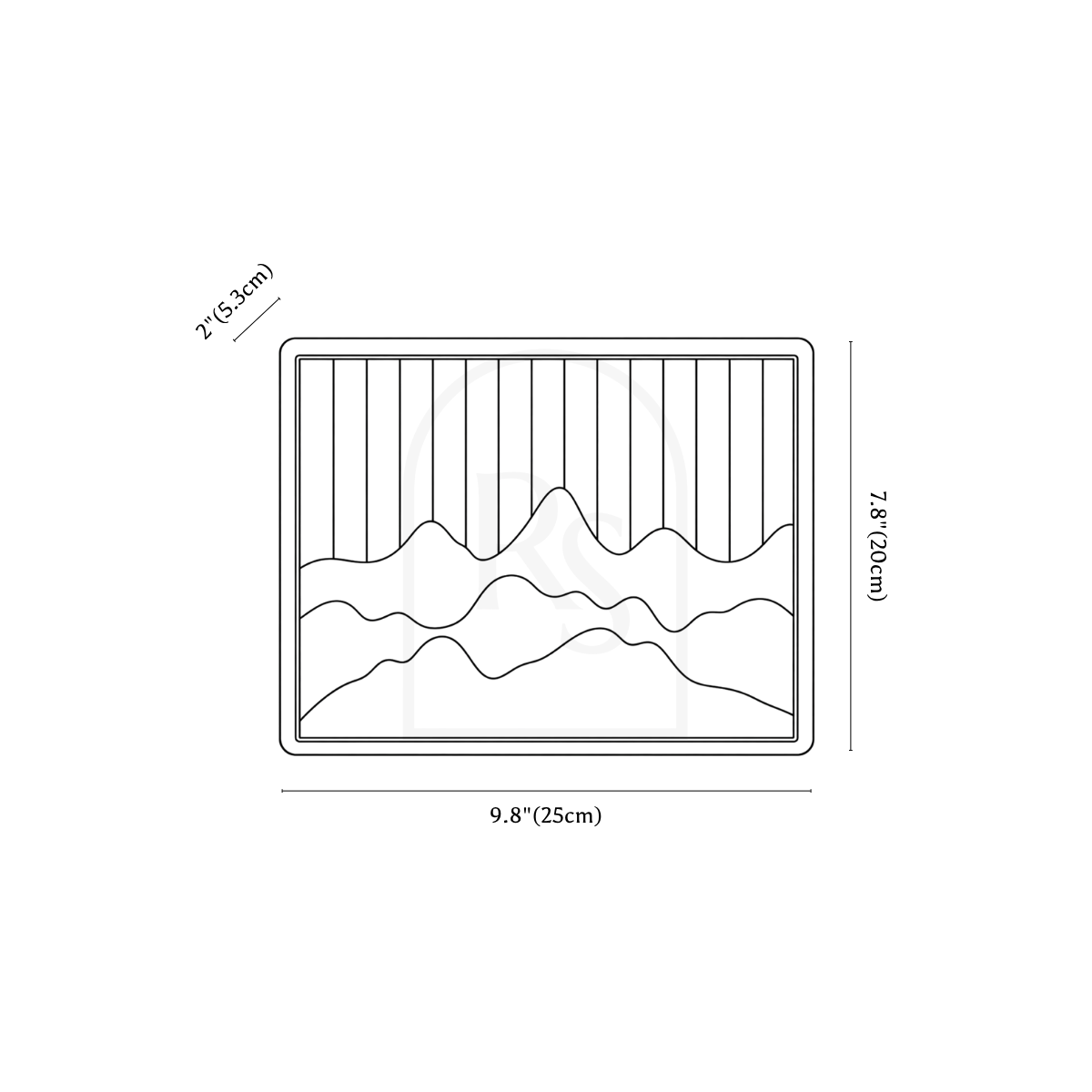Alpine Outdoor Wall Lamp line drawing 1