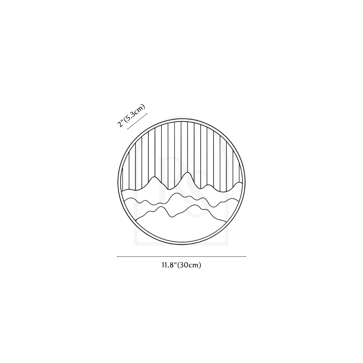 Alpine Outdoor Wall Lamp line drawing 2