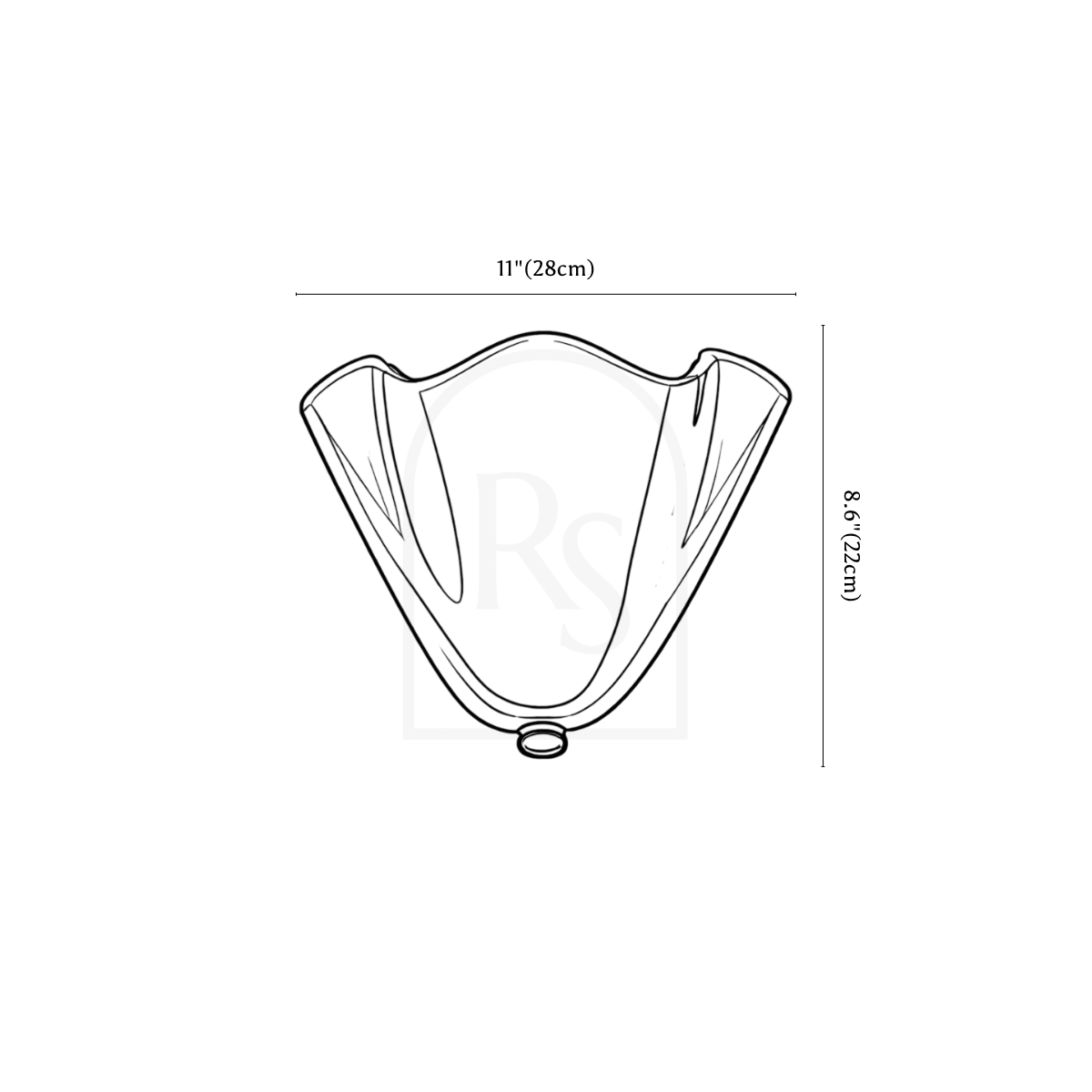 Alune Wall Lamp line drawing 1