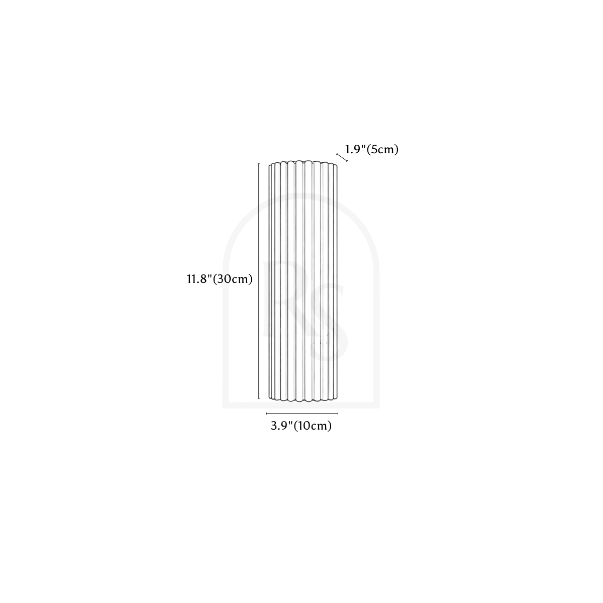 Alvynix Wall Lamp line drawing 1
