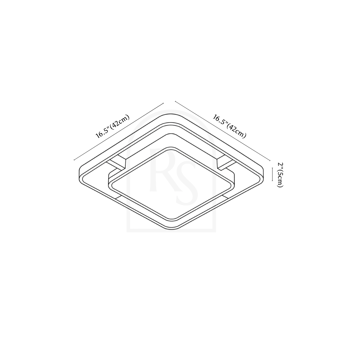 Amaya Ceiling Light line drawing 1