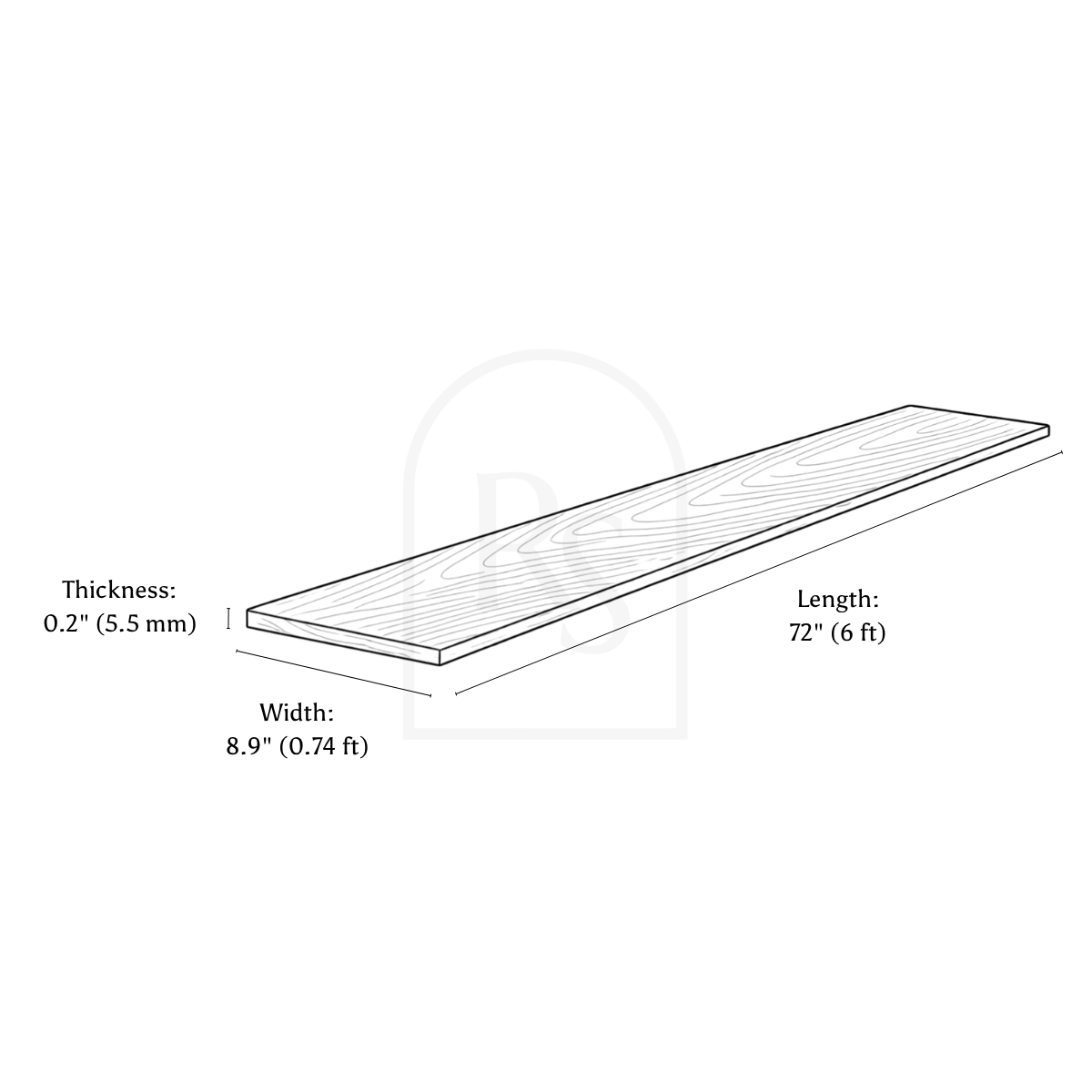 Amberridge Waterproof Flooring line drawing 1