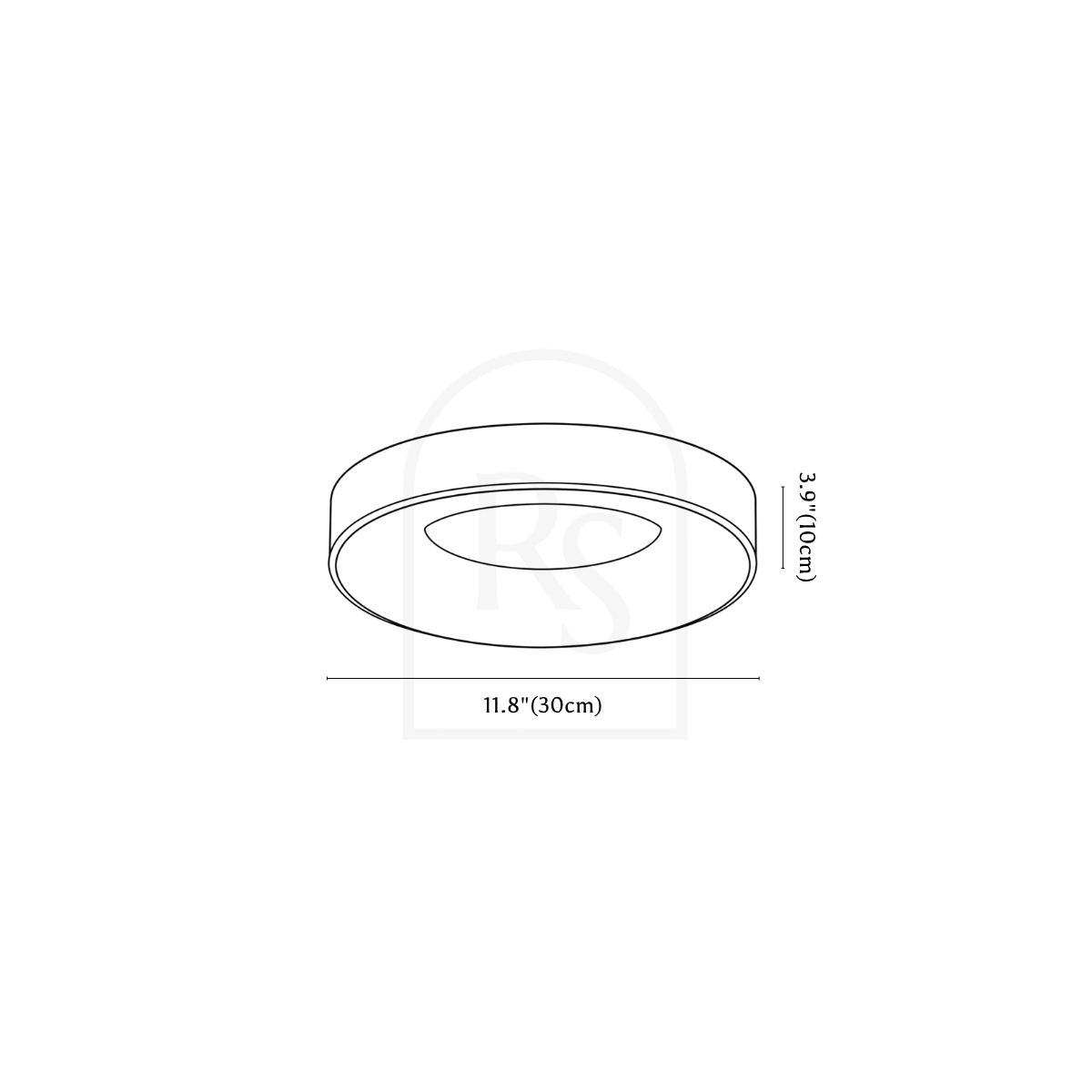Annabelle Ceiling Light line drawing 1