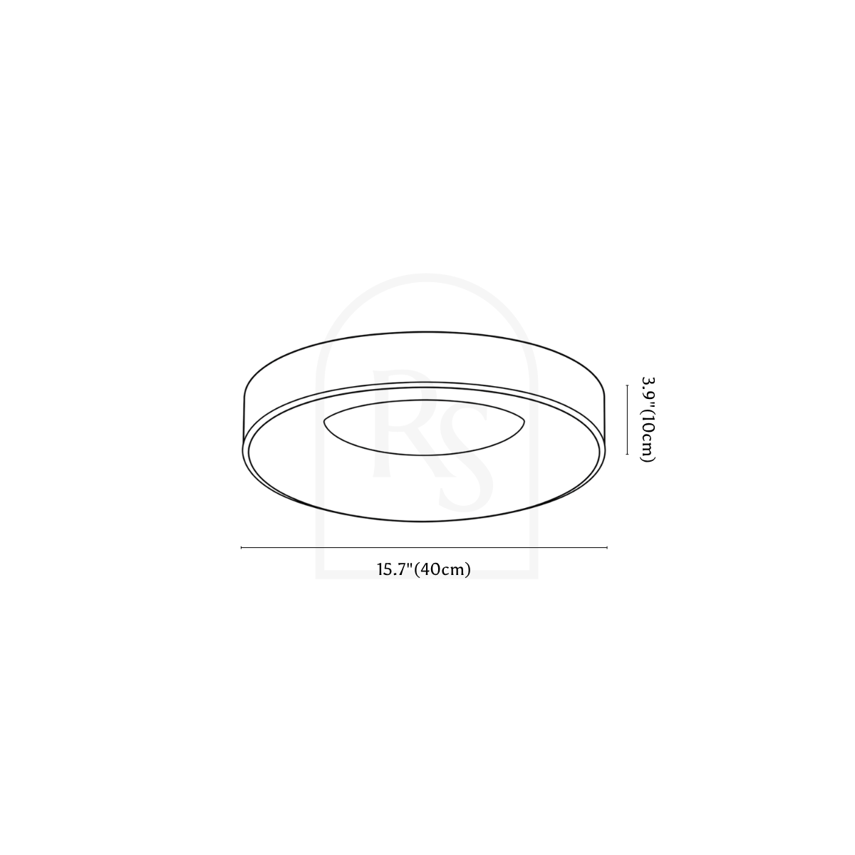 Annabelle Ceiling Light line drawing 2