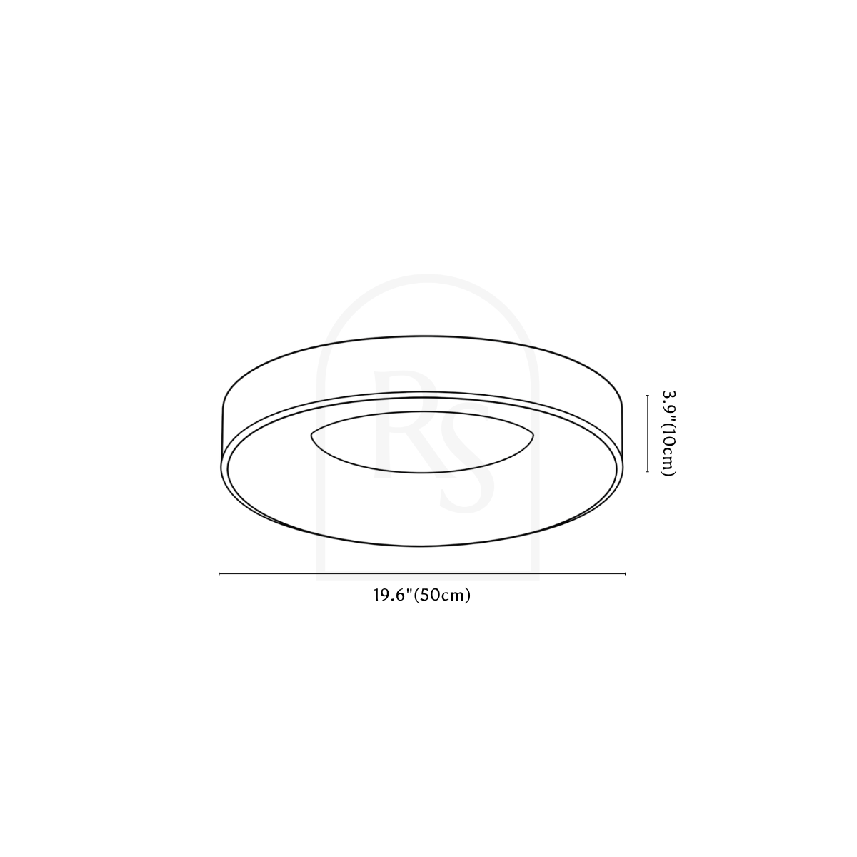 Annabelle Ceiling Light line drawing 3