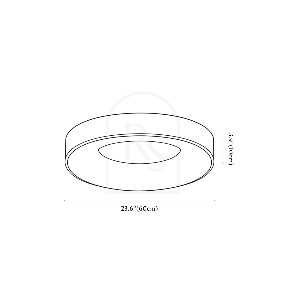 Annabelle Ceiling Light line drawing 4