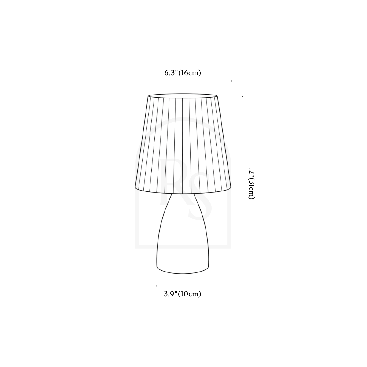 Apollo Table Lamp line drawing 1