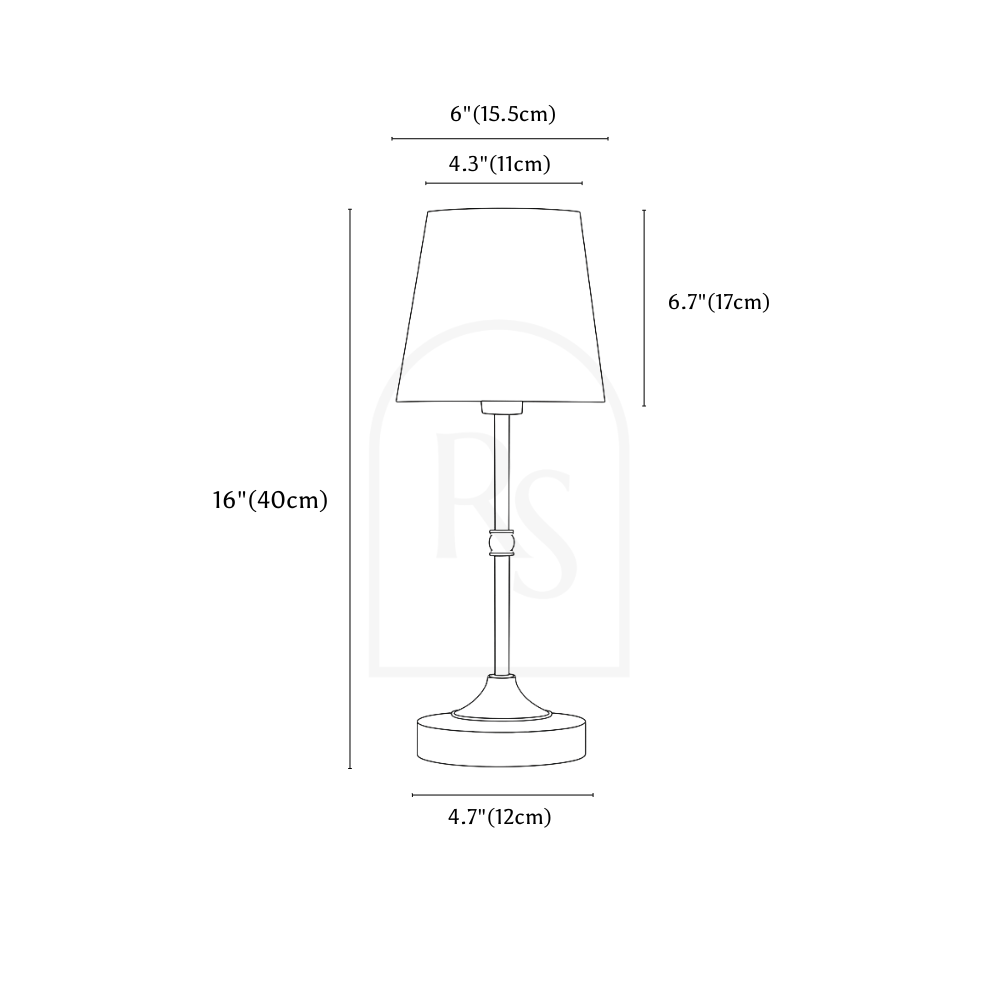 Aradal Table Lamp line drawing 1