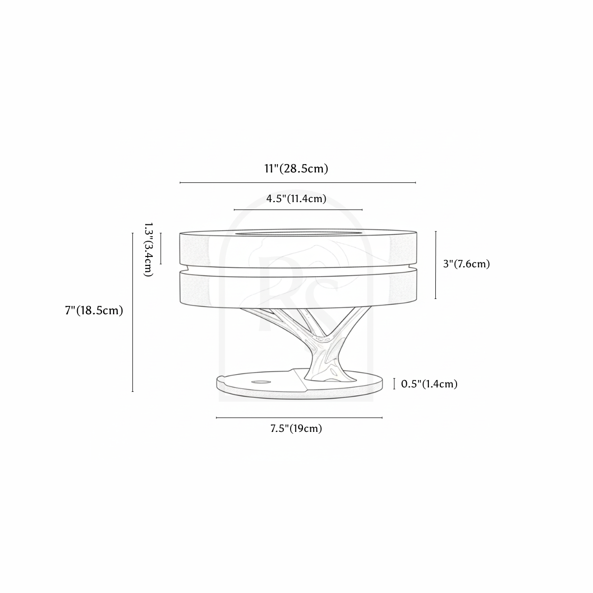 Lámpara de mesa Arbre line drawing 1