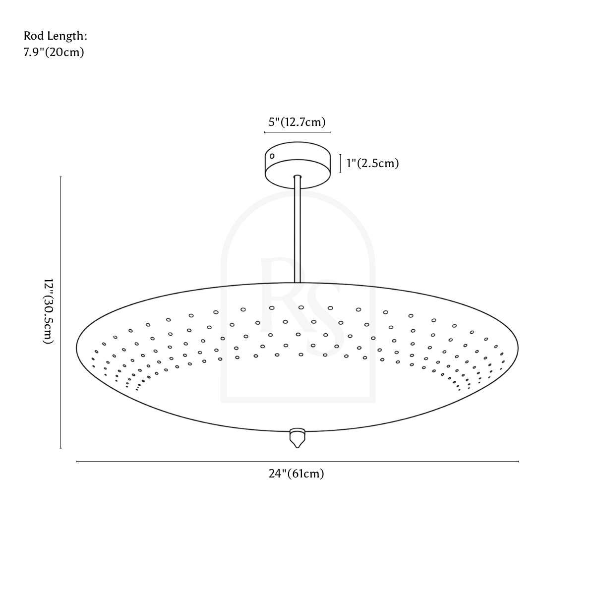 Arctis Pendant Light line drawing 1