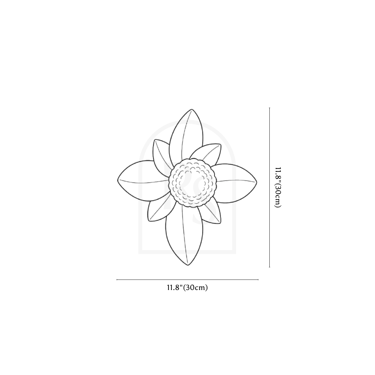 Ardor Wall Lamp line drawing 3