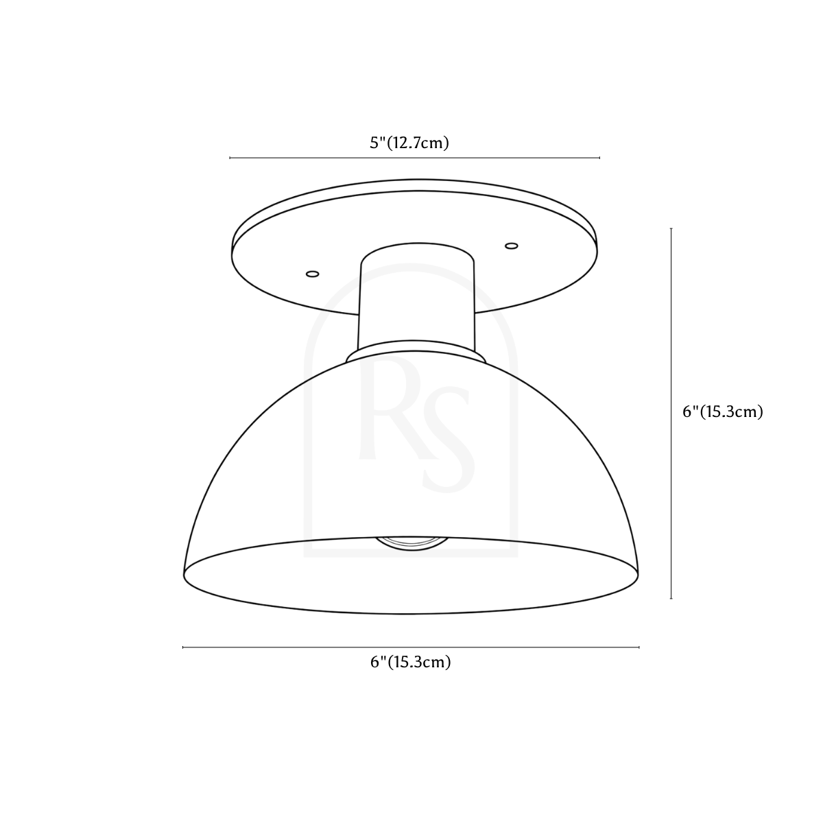 Arlow Ceiling Light line drawing 1