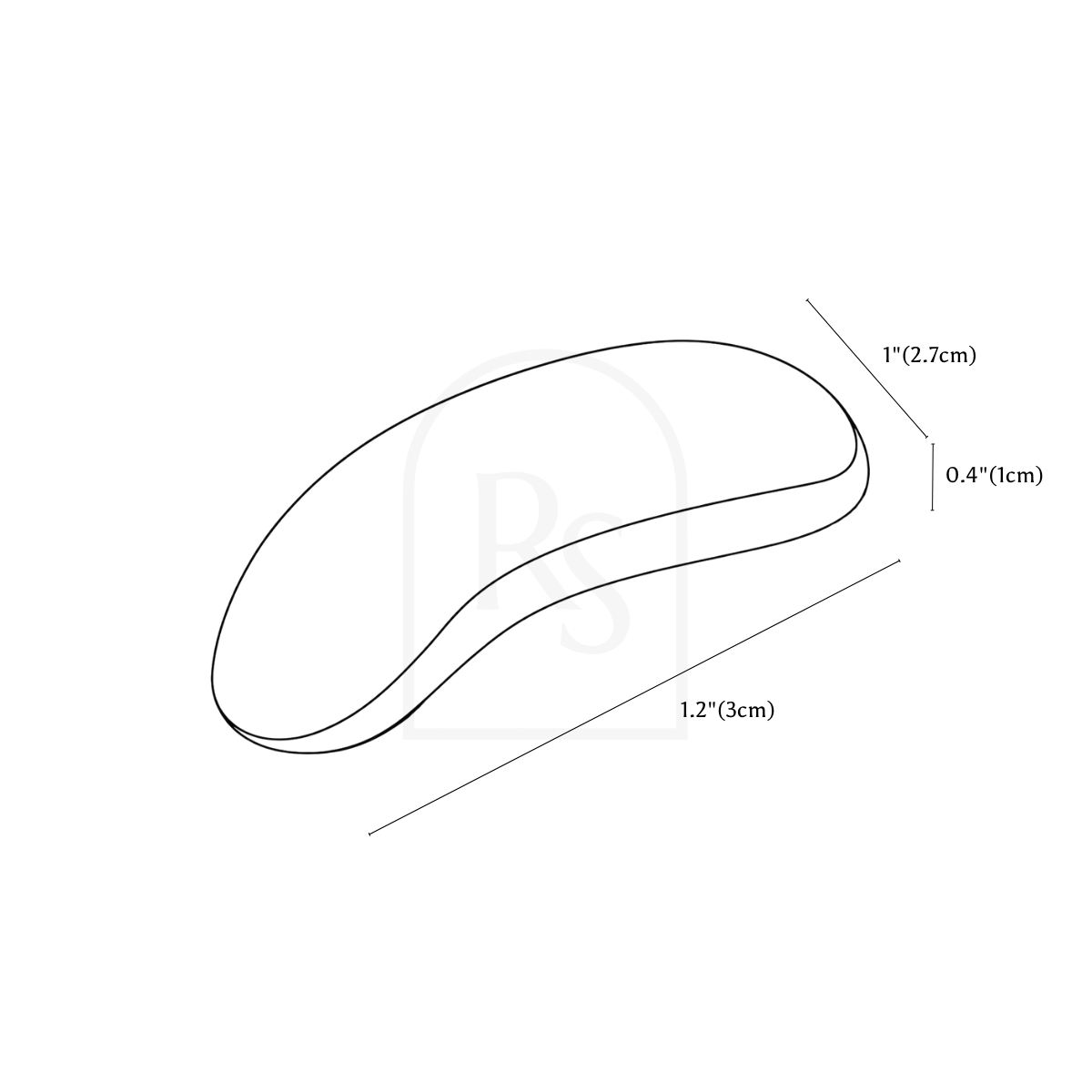 Arova Knob & Pull Bar line drawing 1