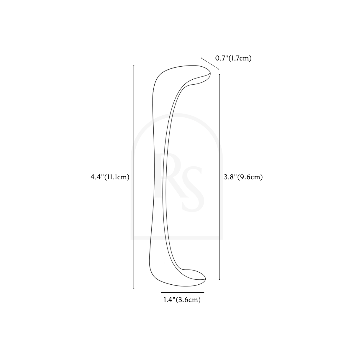Arova Knob & Pull Bar line drawing 4