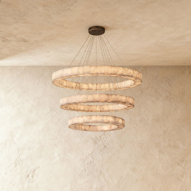 Teva Round Alabaster Chandelier