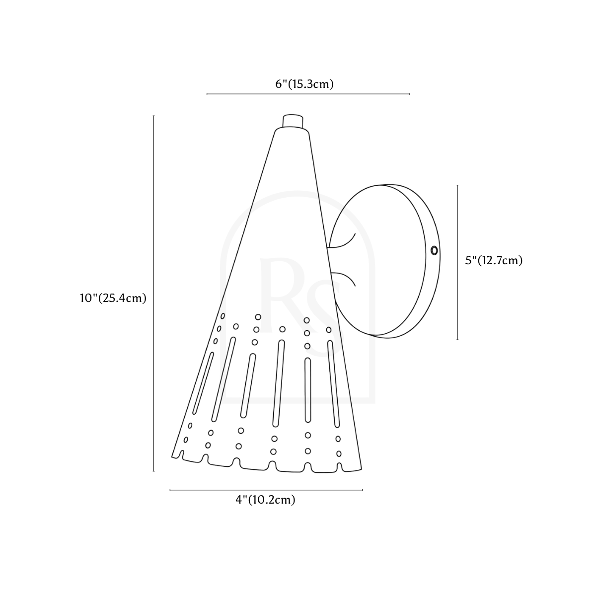 Arvik Wall Lamp line drawing 1