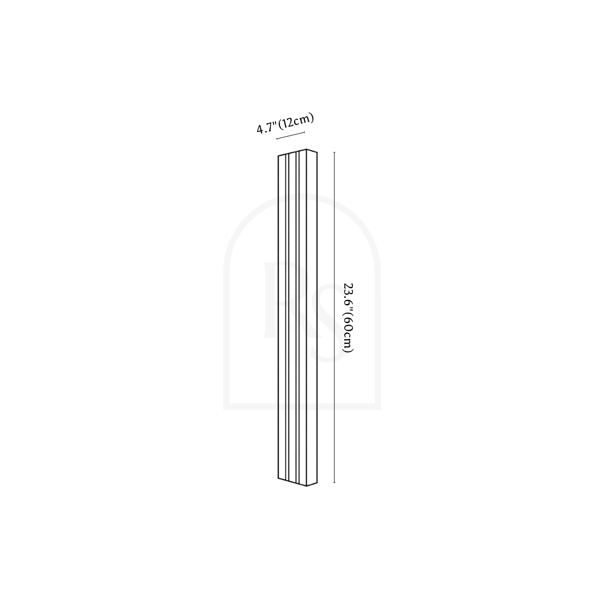 Ashil Wall Lamp line drawing 1