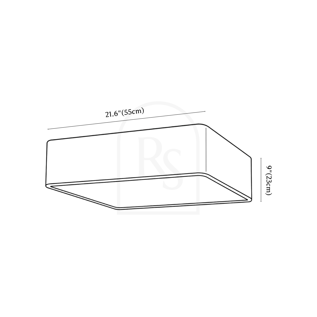 Astoria Ceiling Light line drawing 4
