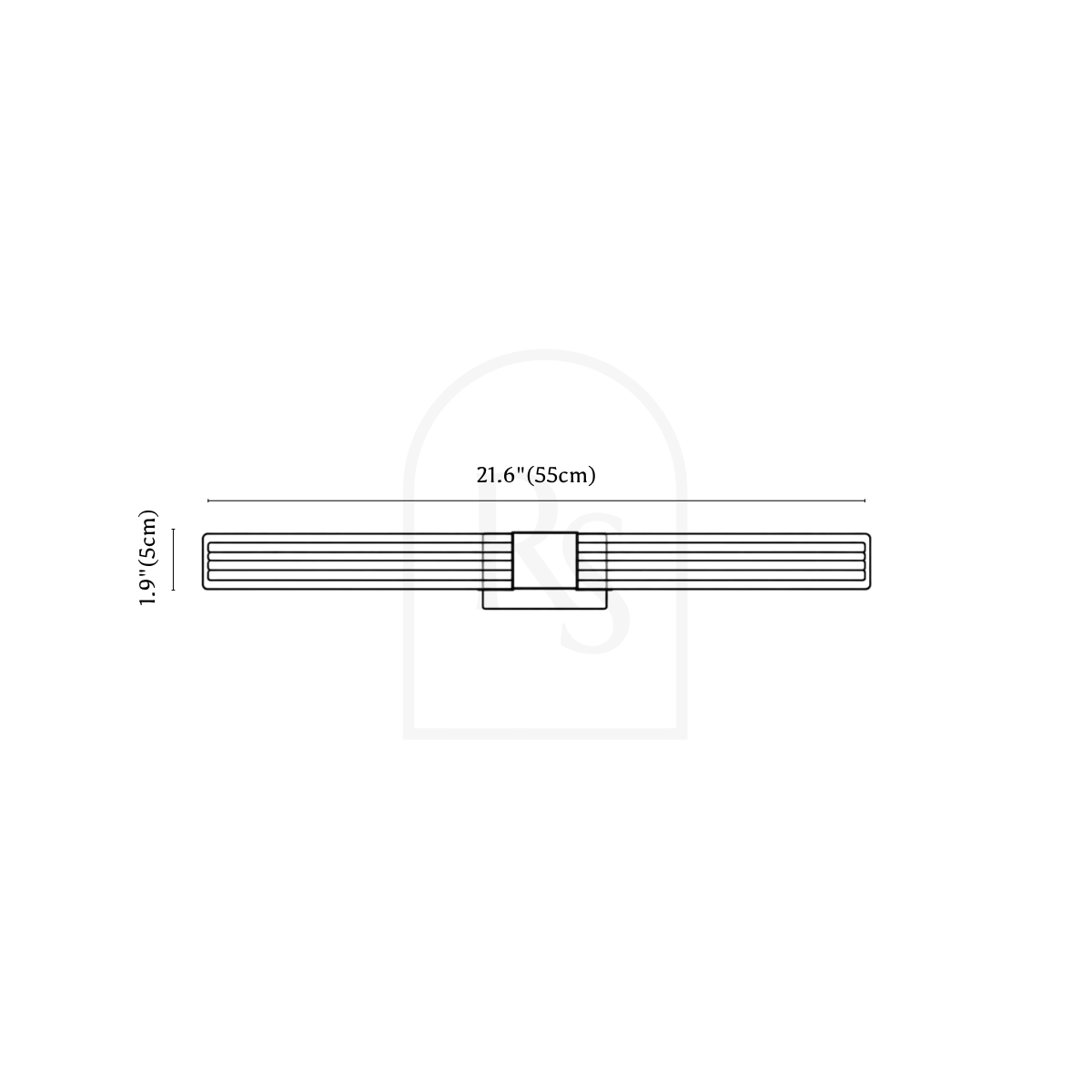 Aurlyn Wall Lamp line drawing 2