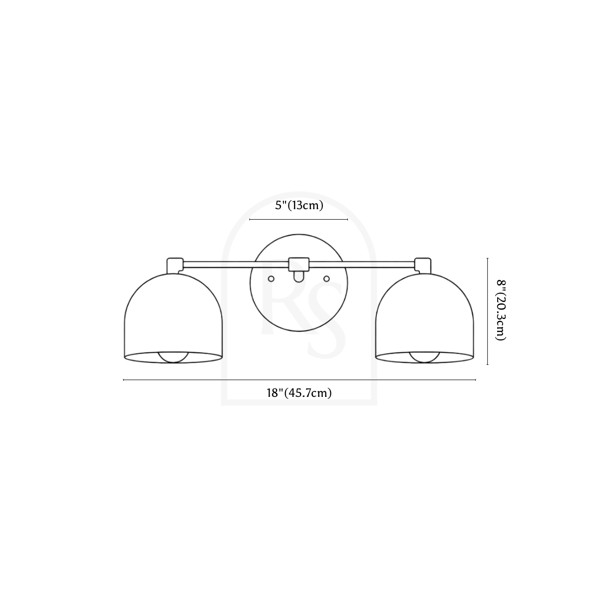 Avior Wall Lamp line drawing 1