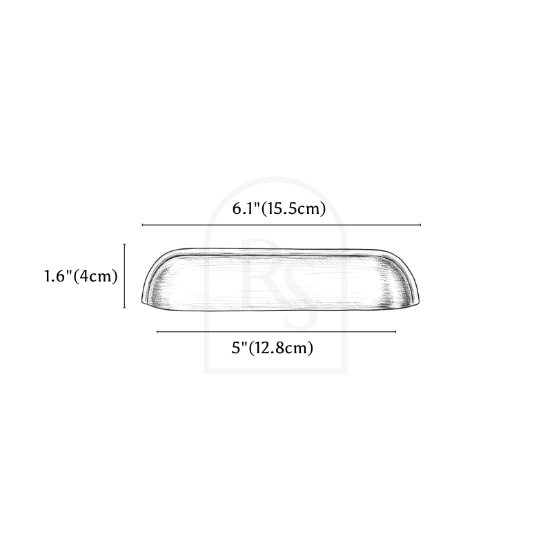 Axen Drawer Pull line drawing 2
