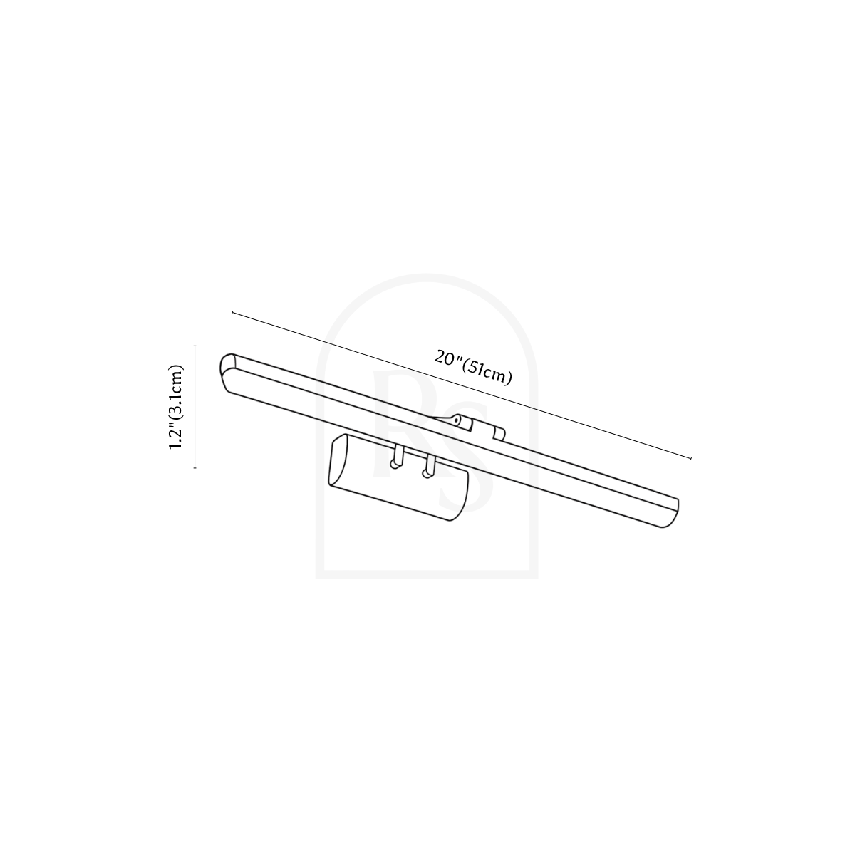 Balyt Wall Lamp line drawing 2