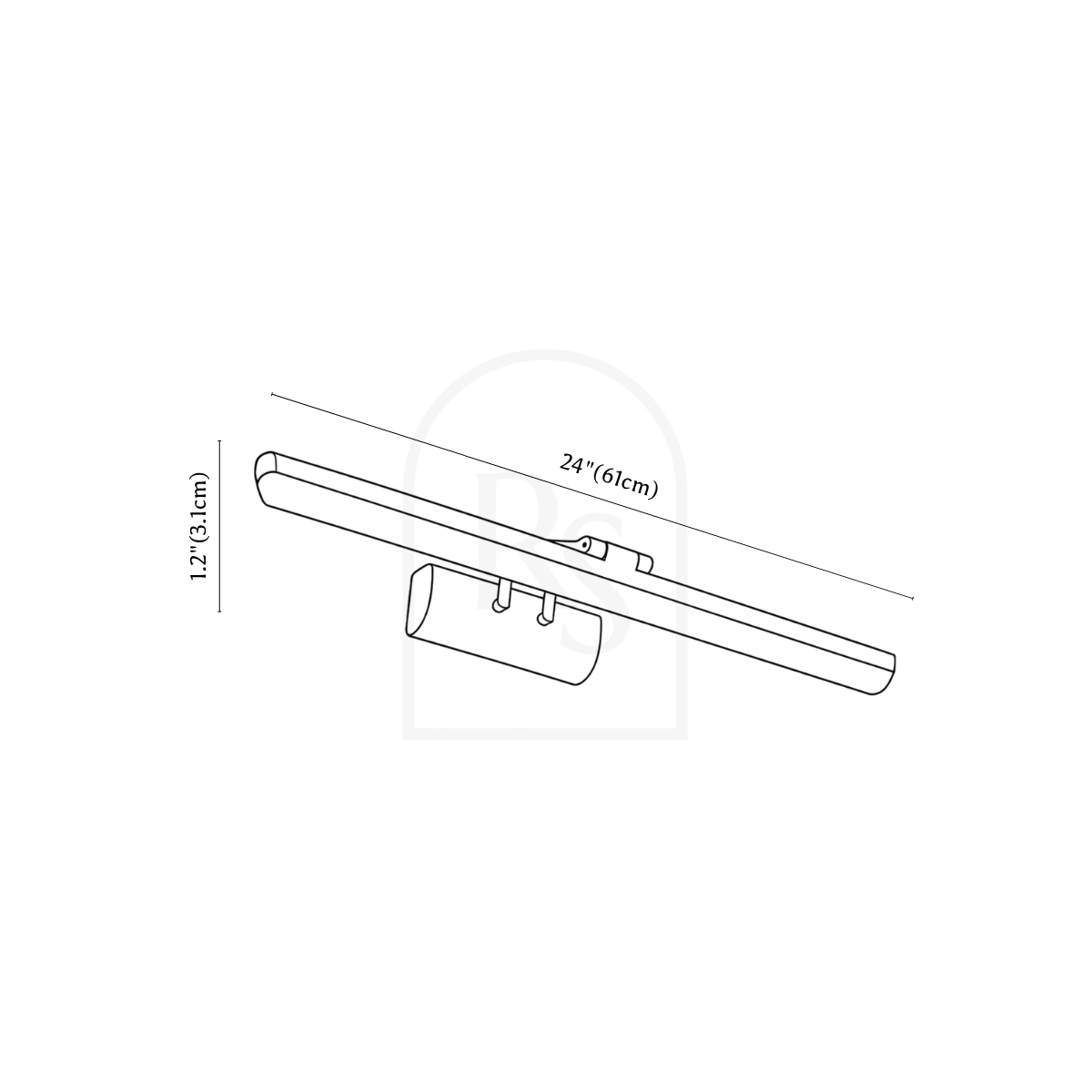 Balyt Wall Lamp line drawing 3